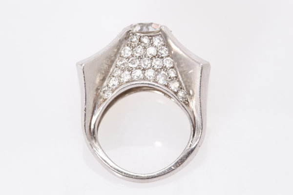 Space Age Design Diamond Cocktail Ring - Image 5