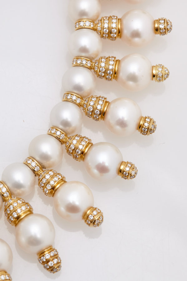 Pearl & Diamond Choker/Necklace - Image 3