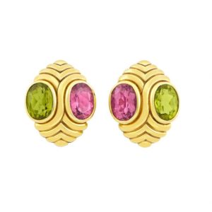Bulgari Tourmaline & Peridot Earc-clips