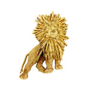 Chaumet Gold Lion Brooch