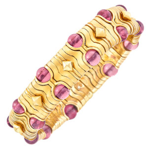 Bulgari Tourmaline Bead and Gold Bracelet