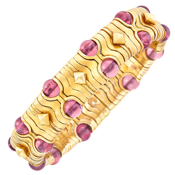 Bulgari Tourmaline Bead and Gold Bracelet