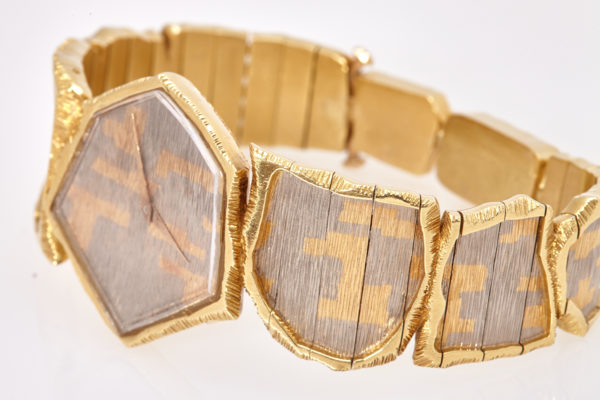 Gubelin White and Yellow Gold Unusual Bracelet Wristwatch - Image 2