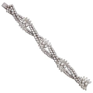 Diamond Marquise and Round Cut Bracelet
