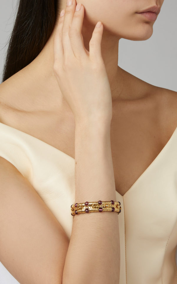 Bulgari Tourmaline Bead and Gold Bracelet - Image 2