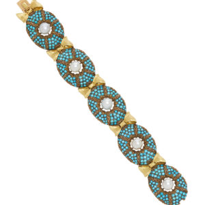 Buccellati Turquoise Pearl & Gold Bracelet