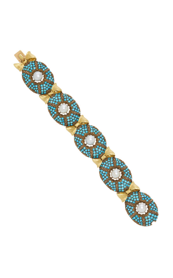 Buccellati Turquoise Pearl & Gold Bracelet