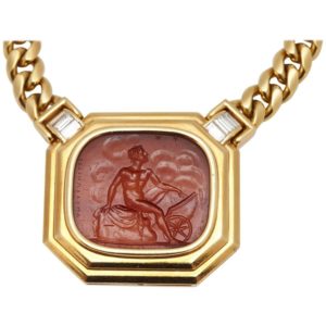Bulgari Apollon Cornelian Intaglio Necklace