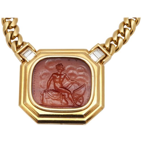 Bulgari Apollon Cornelian Intaglio Necklace
