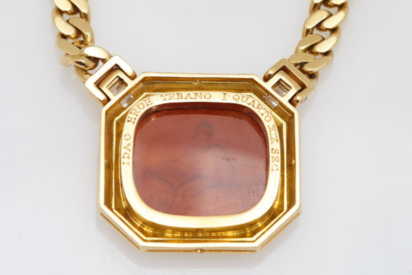 Bulgari Apollon Cornelian Intaglio Necklace - Image 4