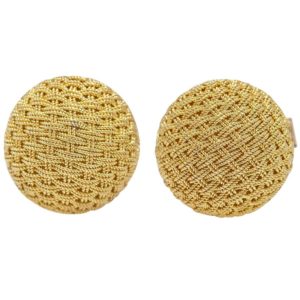 Van Cleef Gold Cloth Cufflinks