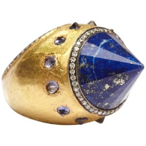 Sodalite Cone Cocktail Ring