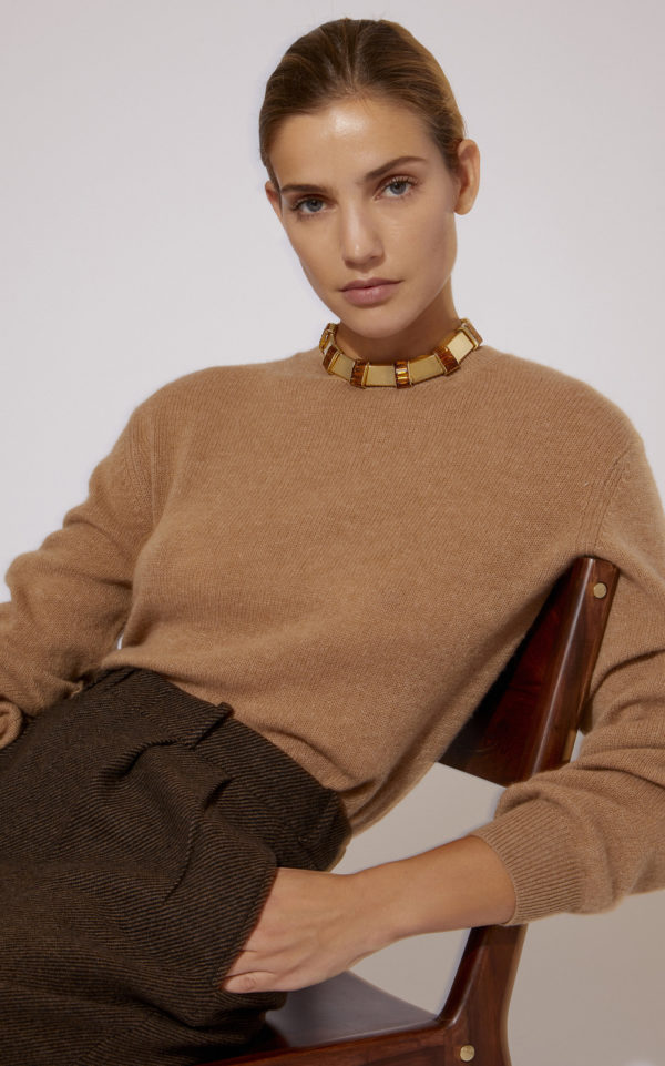 Retro Citrine Choker Necklace - Image 4