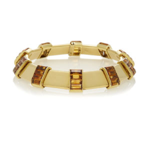 Retro Citrine Choker Necklace