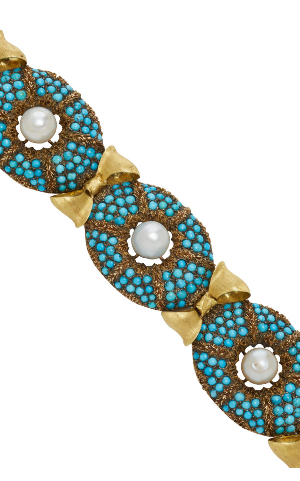 Buccellati Turquoise Pearl & Gold Bracelet - Image 3