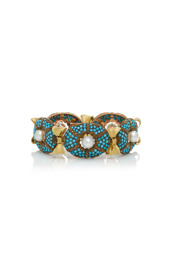 Buccellati Turquoise Pearl & Gold Bracelet - Image 4