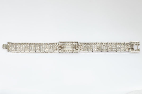 Cartier Art Deco Geometrical Design Diamond Bracelet - Image 2