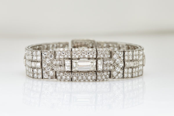 Cartier Art Deco Geometrical Design Diamond Bracelet - Image 4