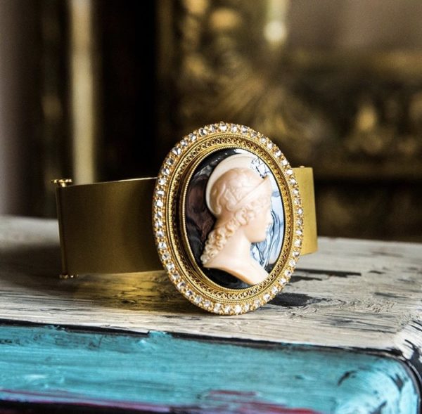 Cameo and Diamond Bracelet - Image 2