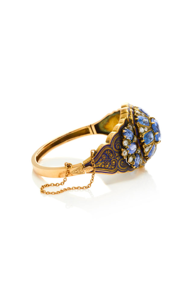 Victorian Sapphire, Diamond and Enamel Bracelet - Image 2
