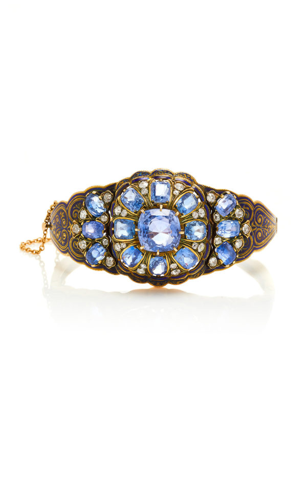 Victorian Sapphire, Diamond and Enamel Bracelet - Image 4