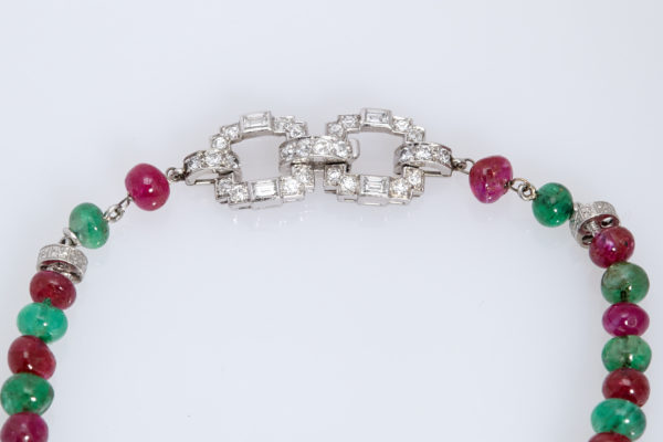 Van Cleef Emerald and Ruby Beads Necklace - Image 2