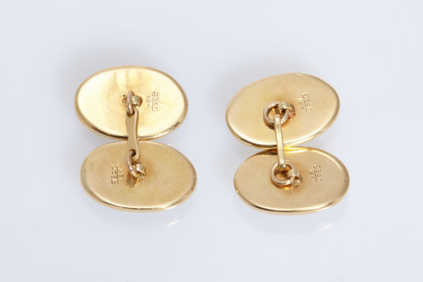 Terrier Dog Gold and Enamel Cufflinks - Image 3