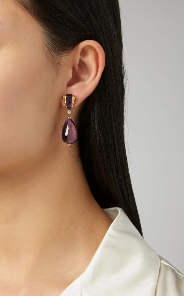 Bulgari Amethyst and Ruby Ear-Pendants - Image 2