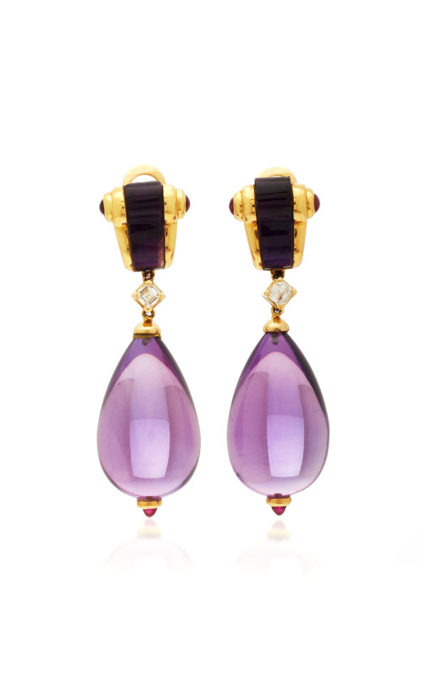Bulgari Amethyst and Ruby Ear-Pendants - Image 3