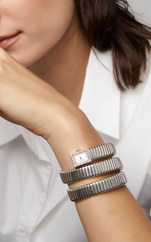 Bulgari White Gold and Diamond Tubogas Lady's Watch - Image 5