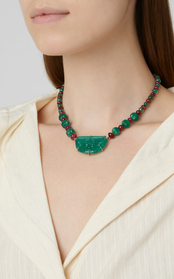 Van Cleef Emerald and Ruby Beads Necklace - Image 3