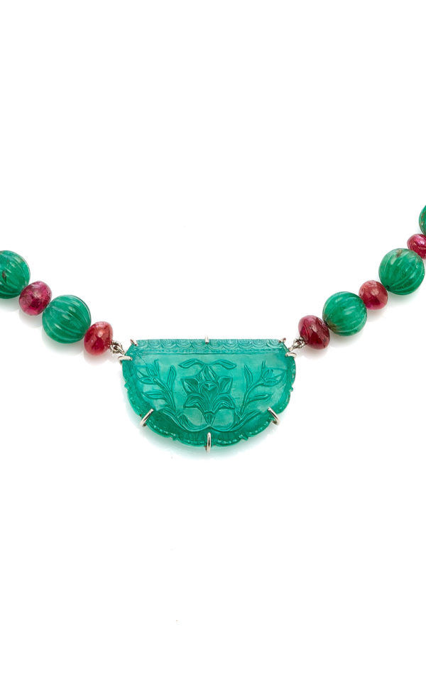 Van Cleef Emerald and Ruby Beads Necklace - Image 4