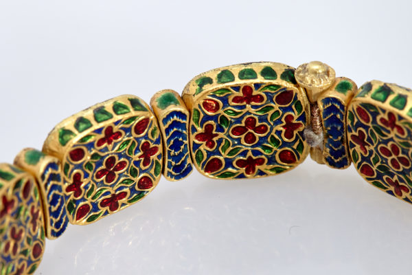 Pair of Indian Gold Navaratna Bracelets - Image 2