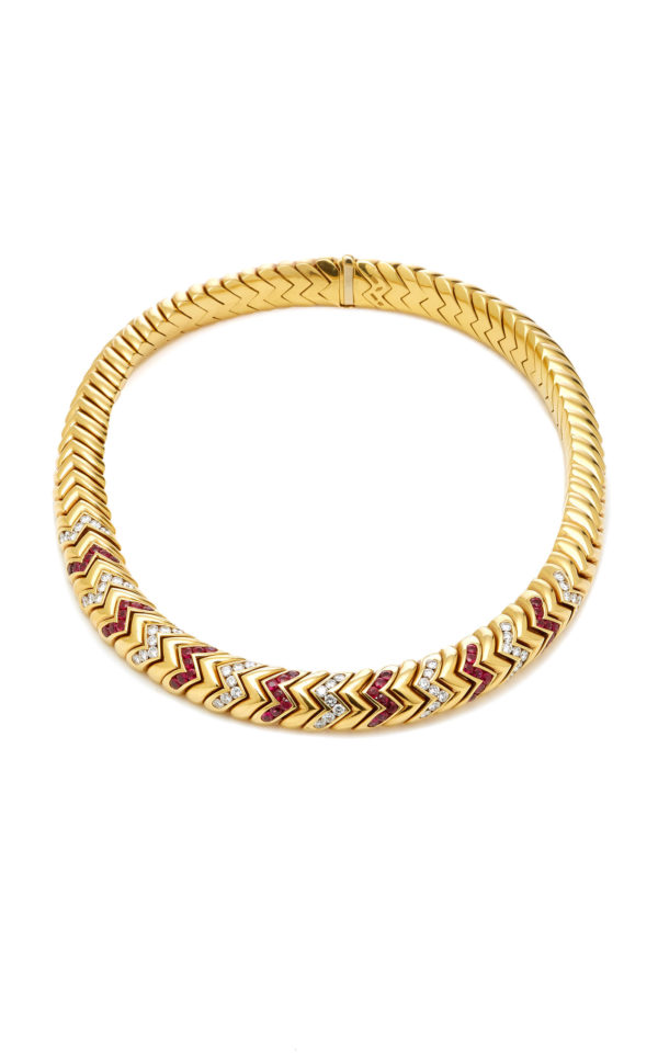 Bulgari "Spiga" Ruby and Diamonds Necklace - Image 5