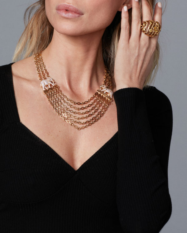 Cartier Elephants Gold and Diamonds Necklace - Image 2