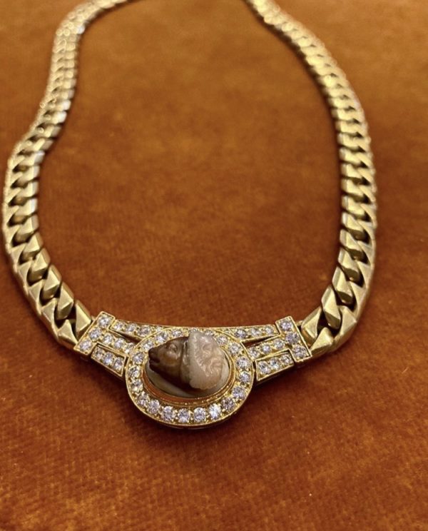 Bulgari Intaglio Gold Chain Necklace - Image 2