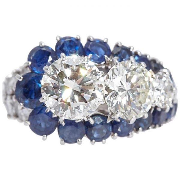 Van Cleef Diamond Sapphire Ring - Image 7
