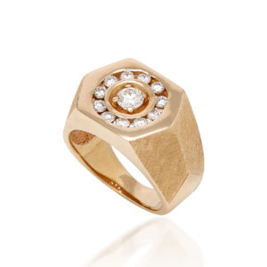 Gold Cigar & Diamond Ring