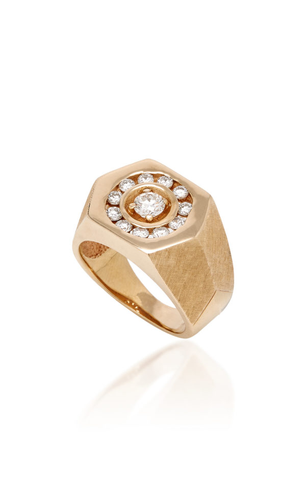 Gold Cigar & Diamond Ring