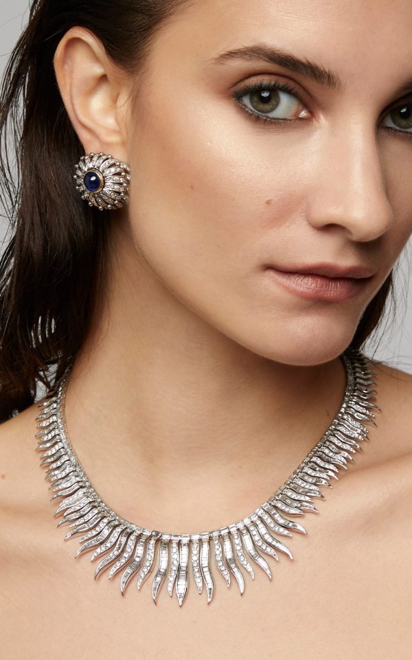 Diamond Sunburst Necklace - Image 4