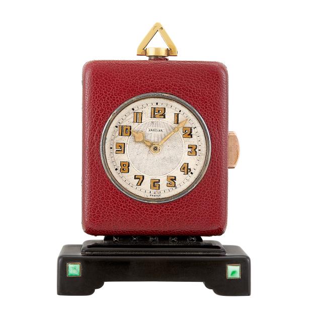 cartier miniature clock