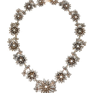Antique Diamond Floral Necklace
