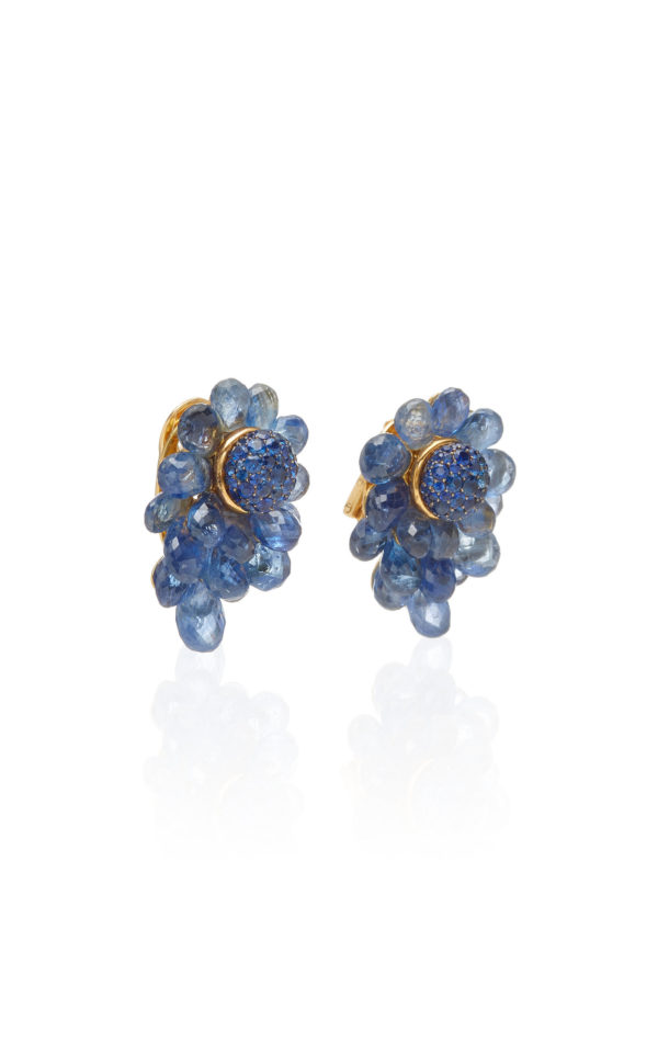 Sapphire Cluster Ear-clips - Image 3