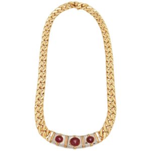Bulgari Ruby and Gold Chain Necklace
