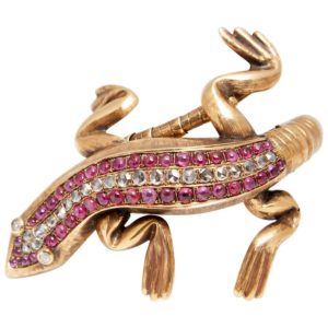 Codognato Salamander Ruby and Diamond Bracelet