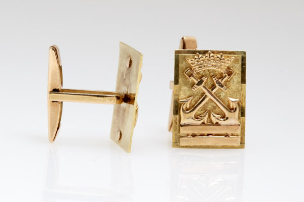 Gold Anchor Cufflinks - Image 2