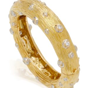 A Chunky Gold Branch & Diamonds Bracelet