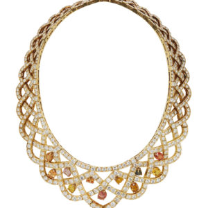 Multi-color Sapphires & Diamond Necklace