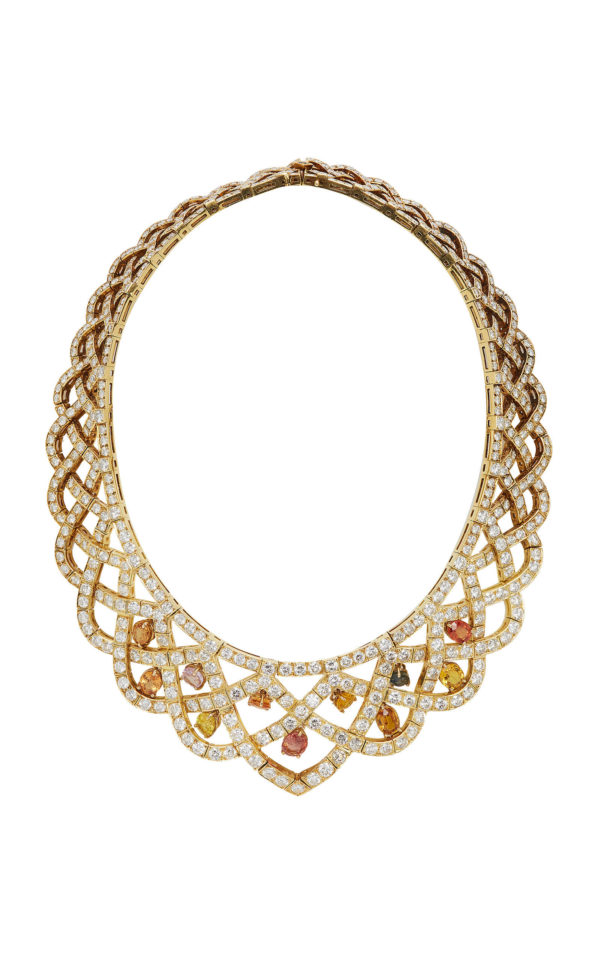 Multi-color Sapphires & Diamond Necklace