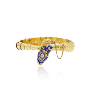 19th Century Gold Snake Bracelet